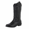 BOTTES MI HAUTES WESTERN MISS MILLY NOIR