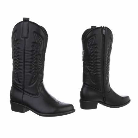 BOTTES MI HAUTES WESTERN MISS MILLY NOIR