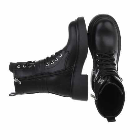 CHAUSSURES FEMME BOTTES BOTTINES CHAINES LACETS MISS DIXIE noir