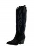 CHAUSSURES FEMME BOTTES HAUTES WESTERN STRASS TALON MISS KASSIDY NOIR