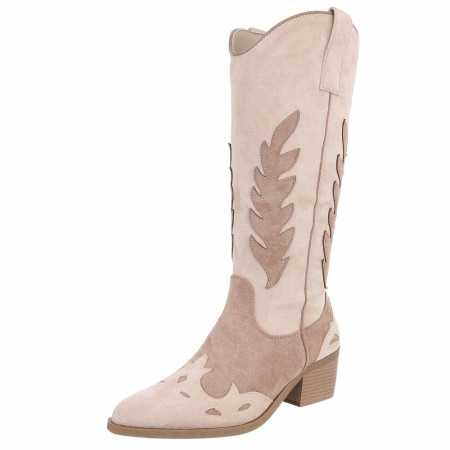 Bottes hautes western MISS CAMELIA beige