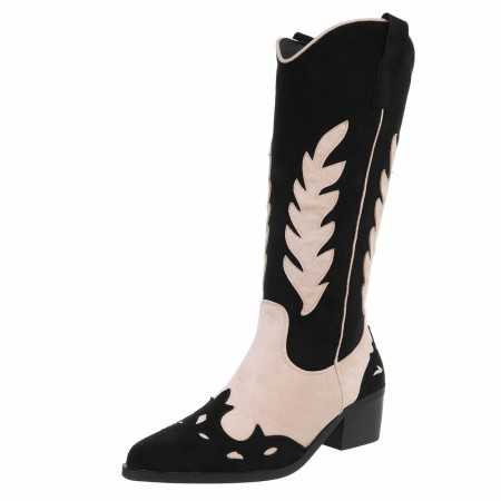 Bottes hautes western MISS CAMELIA noir