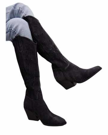 CHAUSSURES FEMME BOTTES WESTERN MISS MIA noir