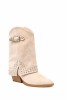 Bottines Western Chic Beiges avec Clous - Miss Kcy