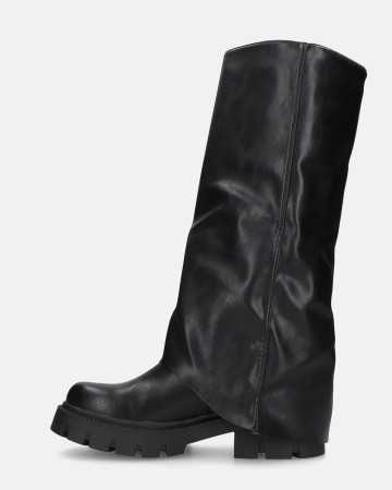 CHAUSSURES FEMME BOTTES HAUTES BICKER BOUCLES MISS SUZANNA NOIR