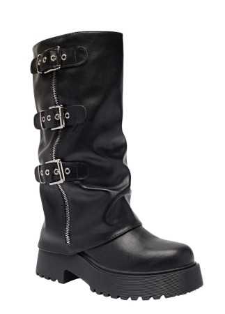 CHAUSSURES FEMME BOTTES BICKER BOUCLES MISS NINA