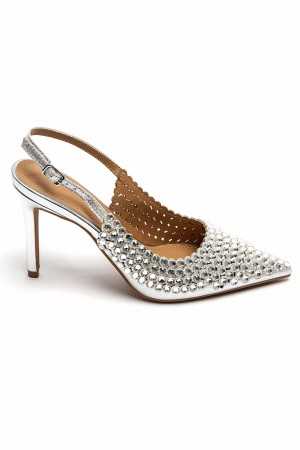 escarpins dorés, chaussures à strass, escarpins de soirée, chaussures élégantes femme, talons dorés