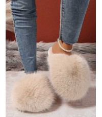 MULES FAUSSE FOURRURE OVERSIZE MISS FROUFOUS BEIGE
