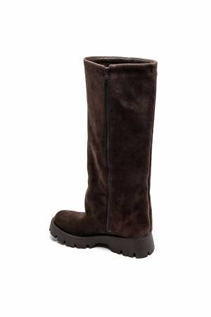 CHAUSSURES FEMME BOTTES HAUTES RECOUVERT MARRON CHOCO MISS BILLIE