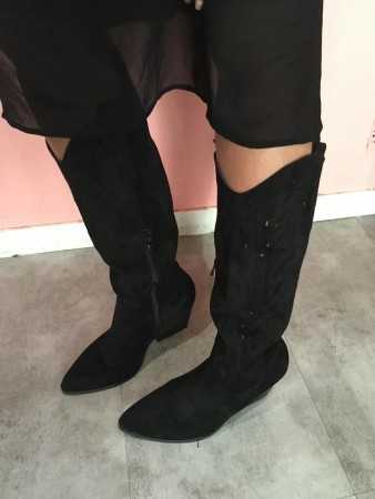 BOTTES WESTERN HAUTES MISSKCY NOIR TAILLE 39 SANTIAGS STYLE