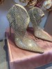 CHAUSSURES ESCARPINS BEIGE STRASS SCINTILLANT PROMO