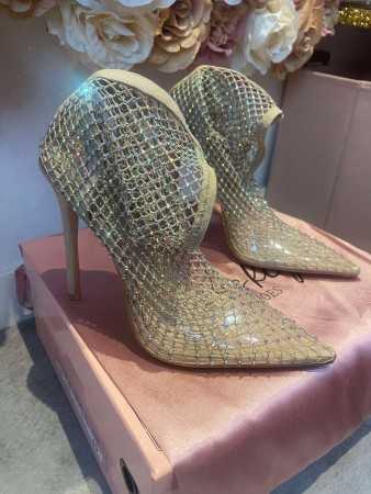 CHAUSSURES ESCARPINS BEIGE STRASS SCINTILLANT PROMO