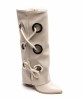 CHAUSSURES FEMME BOTTES HAUTES MISS GLAM LOOPS BEIGE