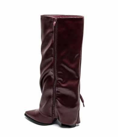 CHAUSSURES FEMME BOTTES HAUTES MISS GLAM LOOPS BORDEAUX