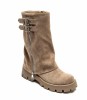 CHAUSSURES FEMME BOTTES BOTTINES BICKER ZIP BOUCLE MISS ANAE TAUPE