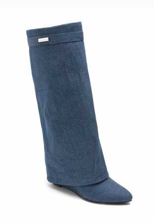 CHAUSSURES FEMME BOTTES HAUTES MISS CLAUDIA DENIM