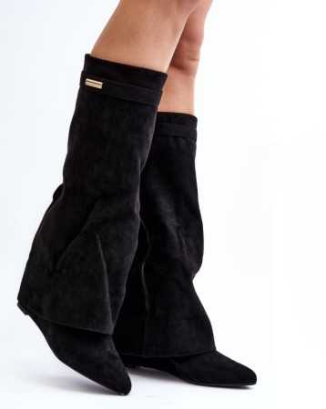 CHAUSSURES FEMME BOTTES HAUTES MISS CLAUDIA NOIR