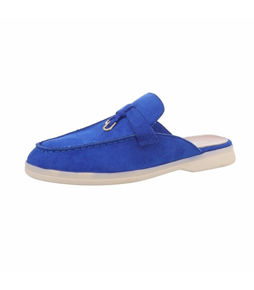 CHAUSSURES FEMME MOCASSINS OUVERT MISS LILLY BLEU ROYALE