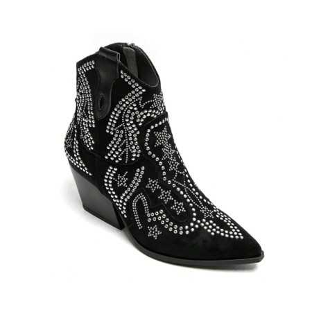 Sublimes bottes bottines mi haute cloutées style western coachella boots talons confortables.