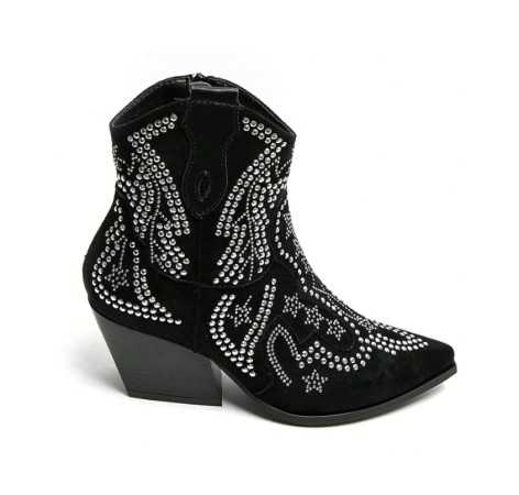 Sublimes bottes bottines mi haute cloutées style western coachella boots talons confortables.