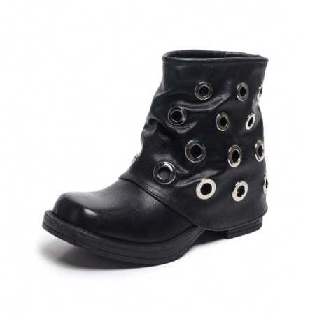 CHAUSSURES FEMME BOTTES BOTTINES RIVETS MISS ROXY NOIR