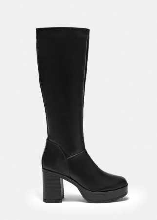 Bottes noires à talon bloc femme – Misskcy