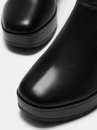 Bottes noires à talon bloc femme – Misskcy