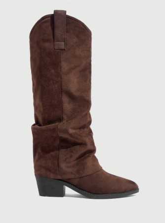 CHAUSSURES FEMME BOTTES HAUTES WESTERN BOOTS MISS MARLENE CHOCO