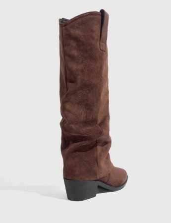 CHAUSSURES FEMME BOTTES HAUTES WESTERN BOOTS MISS MARLENE CHOCO