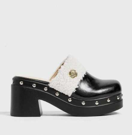 CHAUSSURES FEMME SABOT NOIR MOUMOUTE EN BOIS MISS CARINE