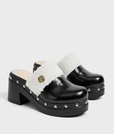 CHAUSSURES FEMME SABOT NOIR MOUMOUTE EN BOIS MISS CARINE