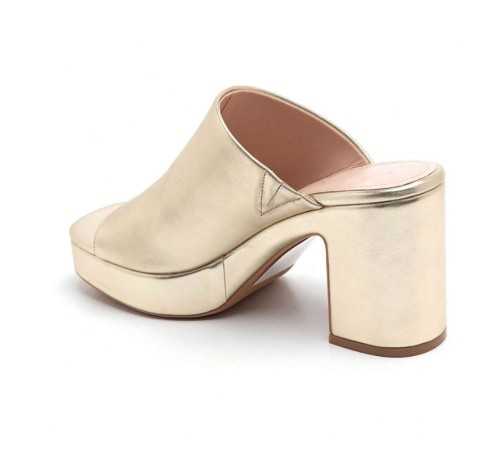 CHAUSSURES FEMME MULES TALONS HAUTS PLATFORM GOLD MISS DIANA