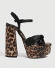 CHAUSSURES FEMME TALON PLATFORM NOIR LEOPARD MISS ROBBIE