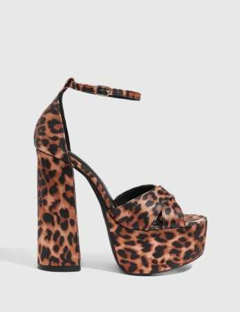 CHAUSSURES FEMME TALON PLATFORM NOIR LEOPARD MISS RONA