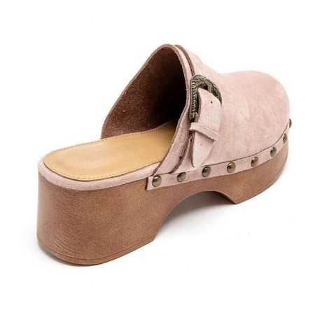 CHAUSSURES FEMME SABOT BOUCLE MISS LALITA ROSE PALE