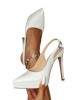 CHAUSSURES FEMME ESCARPINS TALON PLATFORM CLASSY CHIC MISS REVA NUDE BLANC VERNIS