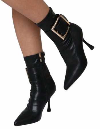 CHAUSSURES FEMME BOTTINES A TALON CONFORT ET ELEGANCE MISS AURORA NOIR