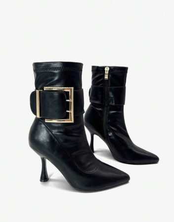 CHAUSSURES FEMME BOTTINES A TALON CONFORT ET ELEGANCE MISS AURORA NOIR