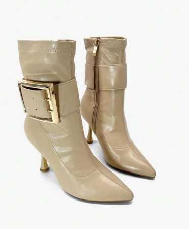 CHAUSSURES FEMME BOTTINES A TALON CONFORT ET ELEGANCE MISS AURORA BEIGE