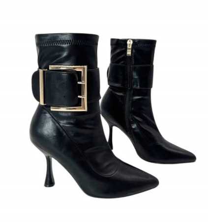 CHAUSSURES FEMME BOTTINES A TALON CONFORT ET ELEGANCE MISS AURORA NOIR