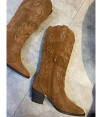 CHAUSSURES FEMME BOTTES WESTERN DAIM VERITABLE PROMO TAILLE 39