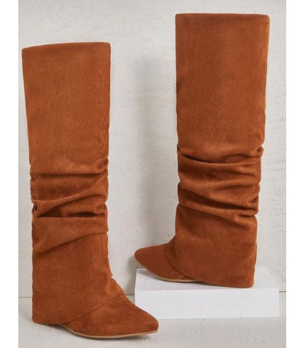 CHAUSSURES FEMME BOTTES HAUTES SUEDINE CAMEL MISS BETSY