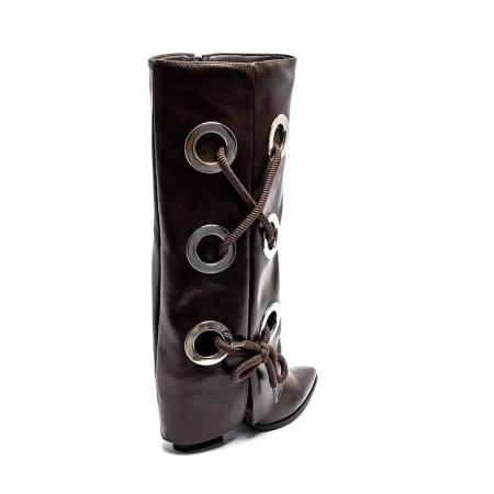 CHAUSSURES FEMME BOTTES HAUTES MISS GLAM LOOPS MARRON