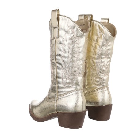 BOTTES WESTERN MISS DIXON OR GOLD METTALIQUE