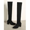 CHAUSSURES FEMME BOTTES CUISSARDES INTEMPORELLE SUEDINE CHIC MISS DAWN NOIR