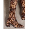 CHAUSSURES FEMME BOTTES CUISSARDES INTEMPORELLE SUEDINE CHIC MISS DAWN LEOPARD