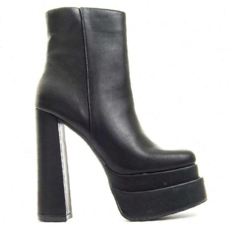 CHAUSSURES FEMME DOUBLE PLATFORM BOTTINES TALON MISS HILARY NOIR
