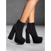 CHAUSSURES FEMME BOTTINES SUEDINE PLATFORM MISS BERENICE NOIR