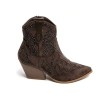 CHAUSSURES FEMME BOTTES BOTTINES WESTERN CLOUTEE MISS AUDRINA CHOCO STRASS