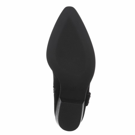 CHAUSSURES FEMME BOTTES BOTTINES SUEDINE CLOUTEE NOIR MISS CLARA NOIR